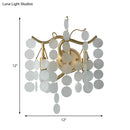 Modern branch design blue & pink glass wall lamp bedroom sconce