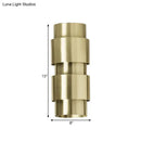 Modern brass 3 tier metal shade wall sconce foyer light
