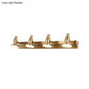 DecorBites™ Nordic Brass Wall Lighting - 4 Head Bathroom Vanity Lamp with Round Metal Shade in Warm/White Light