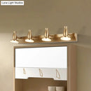 DecorBites™ Nordic Brass Wall Lighting - 4 Head Bathroom Vanity Lamp with Round Metal Shade in Warm/White Light