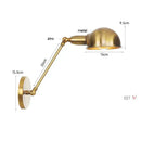 Modern brass adjustable arm wall sconces for bedroom decor