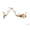 Modern brass adjustable arm wall sconces for bedroom decor