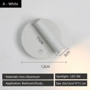Modern brass adjustable led wall reading lamp bedroom spotlight