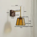 Modern brass and amber glass copper led wall lights bedroom sconce