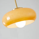 Modern brass and amber glass pendant light – kitchen led lighting