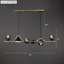 Modern brass and black 3 light hanging island light for dining room