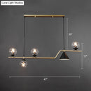 Modern brass and black 3 light hanging island light for dining room