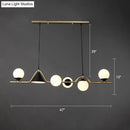 Modern brass and black 3 light hanging island light for dining room