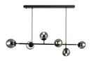 DecorBites™ Brass Chandelier with Black Art Glass Ball - Minimalist Living Room Dining Decor