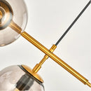 DecorBites™ Brass Chandelier with Black Art Glass Ball - Minimalist Living Room Dining Decor
