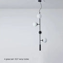 DecorBites™ Brass Chandelier with Black Art Glass Ball - Minimalist Living Room Dining Decor