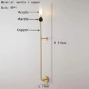 Modern brass and black decorbites foyer hallway lamp living room sconce