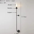 Modern brass and black decorbites foyer hallway lamp living room sconce