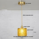 Modern brass and blue crystal glass pendant light fixture kitchen
