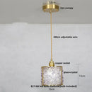 Modern brass and blue crystal glass pendant light fixture kitchen