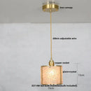 Modern brass and blue glass crystal led pendant light kitchen