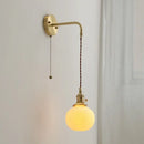 DecorBites™ Ceramic Copper LED Wall Lamp with Pull Chain Switch for Modern Style Interiors