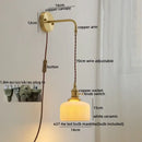 DecorBites™ Ceramic Copper LED Wall Lamp with Pull Chain Switch for Modern Style Interiors