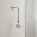 DecorBites™ Ceramic Copper LED Wall Lamp with Pull Chain Switch for Modern Style Interiors