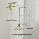 DecorBites™ Ceramic Copper LED Wall Lamp with Pull Chain Switch for Modern Style Interiors