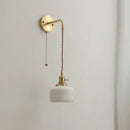 DecorBites™ Ceramic Copper LED Wall Lamp with Pull Chain Switch for Modern Style Interiors