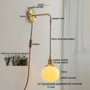 DecorBites™ Ceramic Copper LED Wall Lamp with Pull Chain Switch for Modern Style Interiors