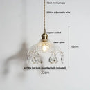 Modern brass and clear glass led pendant lamp for dining room