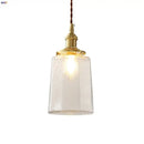 Modern brass and clear glass led pendant lamp for dining room