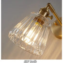 Modern brass and clear glass wall lights bedroom sconce
