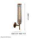 Modern brass and crystal copper wall sconce for living room lighting