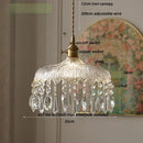 Modern brass and crystal glass led pendant lamp dining room