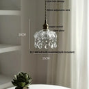 Modern brass and crystal glass led pendant lamp dining room