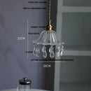 Modern brass and crystal glass led pendant lamp dining room