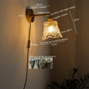 Modern brass and crystal led wall lamps bedroom sconce