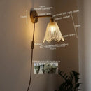 Modern brass and crystal led wall lamps bedroom sconce
