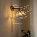 Modern brass and crystal led wall lamps bedroom sconce