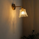 Modern brass and crystal led wall lamps bedroom sconce