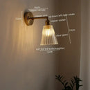 Modern brass and crystal led wall lamps bedroom sconce