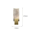 Modern brass and crystal wall light bedroom glass sconce