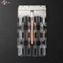 Modern brass and crystal wall sconce living room art deco light