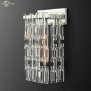 Modern brass and crystal wall sconce living room art deco light