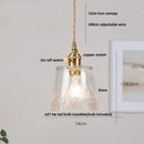 DecorBites™ Brass Glass LED Pendant Light: Nordic Modern Simple Home Decor Hanging Lamp