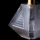 Modern brass and diamond glass pendant lamp for living room