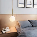 Modern brass and frosted glass pendant light dining room chandelier