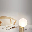Modern brass and glass ball table lamp bedroom bedside light