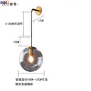 Modern brass and glass ball wall lamp bathroom sconce