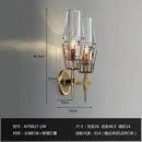 Modern brass and glass bedside table lamp bedroom wall sconce