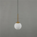 Modern brass and glass pendant lights for kitchen dining room