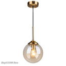 Modern brass and glass pendant lights for kitchen dining room