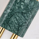 Modern brass and green marble led wall lamp for living room